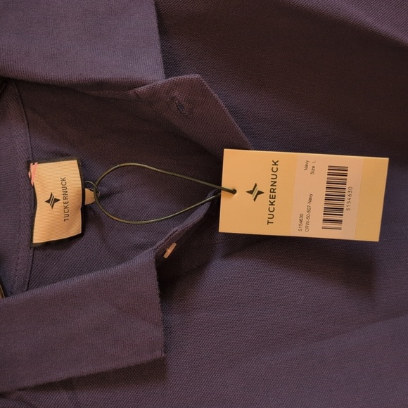 Tuckernuck Navy Pique Holmes Boyfriend Polo - Picture 5 of 12